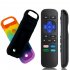 Silicone Protective Case Compatible For Roku Tv Series Universal Smart Remote Control Shockproof Protector Cover black
