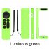 Silicone Protective Cover Suitable For Apple 2021 Tv Siri 4k Remote Control Silicone Anti slip Dust proof Protective Case Y31 Luminous Green