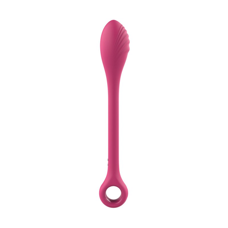 Silicone Rechargeable G-spot Vibrating Massage Av Stick Female Anal Plug Massage Device rose Red