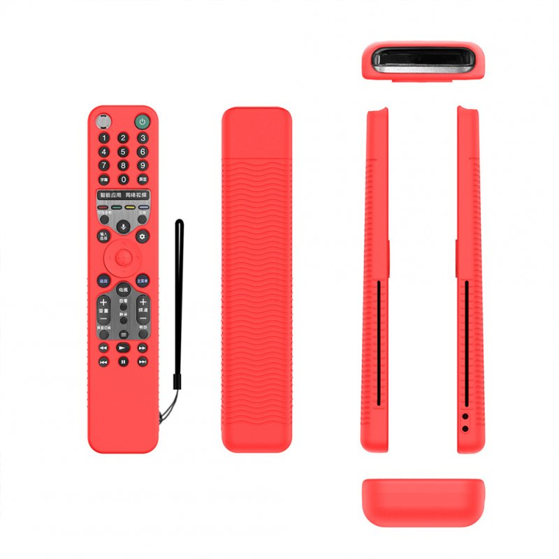 Silicone Remote Case Shockproof Protective Cover Compatible For Sony RMF TX600C/P/U/E 500U/E Timing Remote Control red