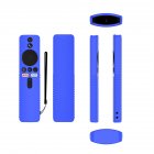 Silicone Remote Control Protective Case Dust Cover With Lanyard Compatible For Mi Tv Stick 4k Tv Stick blue