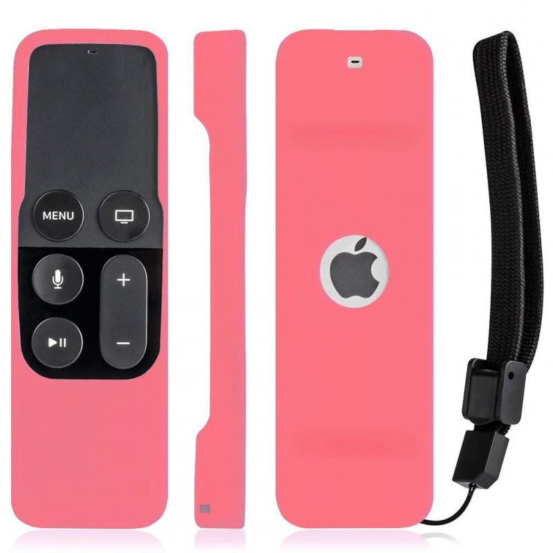 Silicone Remote Controller Case Protective Cover Skin for Apple TV 4th Gen Siri Remote Control Pink