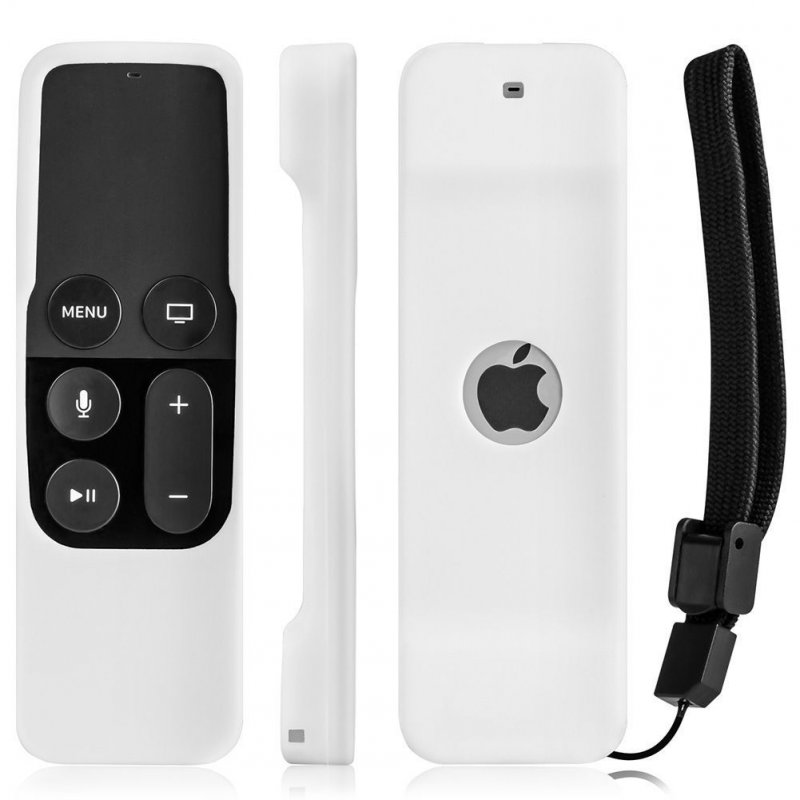 Silicone Remote Controller Case Protective Cover Skin for Apple TV 4th Gen Siri Remote Control White