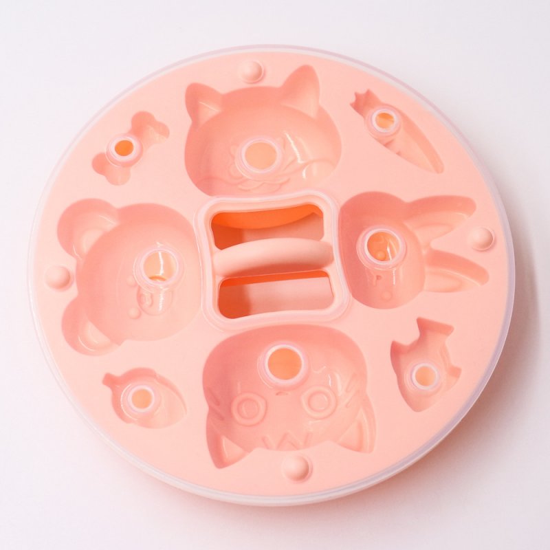 Silicone  Round Cartoon Pattern Rice  Cake  Mold Kitchen Baking Accessories Pink