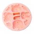Silicone  Round Cartoon Pattern Rice  Cake  Mold Kitchen Baking Accessories Pink