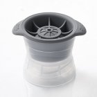 Silicone Round Ice  Ball Mold Whiskey Ice Maker Household Bar Accessories gray