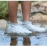 Silicone Shoe Cover Reusable Waterproof Outdoor Camping Slip resistant Rubber Rain Boot Overshoes Girl powder M