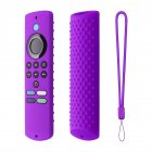 Silicone Sleeve Remote Control Anti-drop Dust-proof Protective Cover Compatible For Fire Tv Stick Lite 2021/2020 Purple