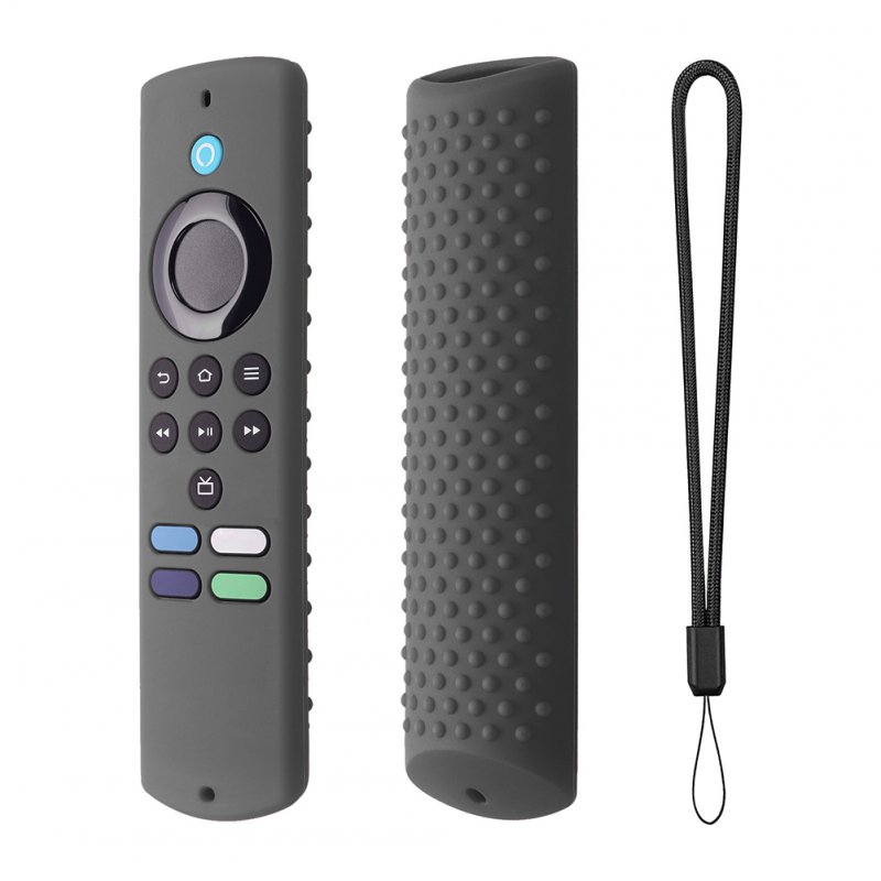 Silicone Sleeve Remote Control Anti-drop Dust-proof Protective Cover Compatible For Fire Tv Stick Lite 2021/2020 dark gray