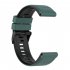 Silicone Smart Watch Band Two color Strap Replacement Wristband Compatible For Garmin Forerunner 955 olive green black