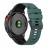 Silicone Smart Watch Band Two color Strap Replacement Wristband Compatible For Garmin Forerunner 955 olive green black