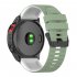 Silicone Smart Watch Band Two color Strap Replacement Wristband Compatible For Garmin Forerunner 955 olive green black