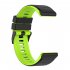Silicone Smart Watch Band Two color Strap Replacement Wristband Compatible For Garmin Forerunner 955 olive green black