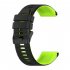 Silicone Smart Watch Band Two color Strap Replacement Wristband Compatible For Garmin Forerunner 955 olive green black