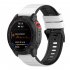 Silicone Smart Watch Band Two color Strap Replacement Wristband Compatible For Garmin Forerunner 955 olive green black