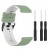 Silicone Smart Watch Band Two color Strap Replacement Wristband Compatible For Garmin Forerunner 955 olive green black