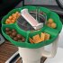 Silicone Snack Tray For 40 Oz Tumbler With Handle Cup Accessories Suitable For Parties Movies Shopping Driving orange color