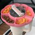 Silicone Snack Tray For 40 Oz Tumbler With Handle Cup Accessories Suitable For Parties Movies Shopping Driving orange color