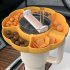 Silicone Snack Tray For 40 Oz Tumbler With Handle Cup Accessories Suitable For Parties Movies Shopping Driving orange color