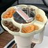 Silicone Snack Tray For 40 Oz Tumbler With Handle Cup Accessories Suitable For Parties Movies Shopping Driving orange color