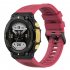 Silicone Strap Flexible Length Adjustable Replacement Wristband Compatible For Huami T rex 2 Smart Watch black