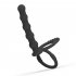 Silicone Strap On Penis Butt Plug Anal Beads With Cock Ring Delay Ejaculation Anus Plug Adult Massager For Male Man black