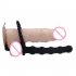 Silicone Strap On Penis Butt Plug Anal Beads With Cock Ring Delay Ejaculation Anus Plug Adult Massager For Male Man black