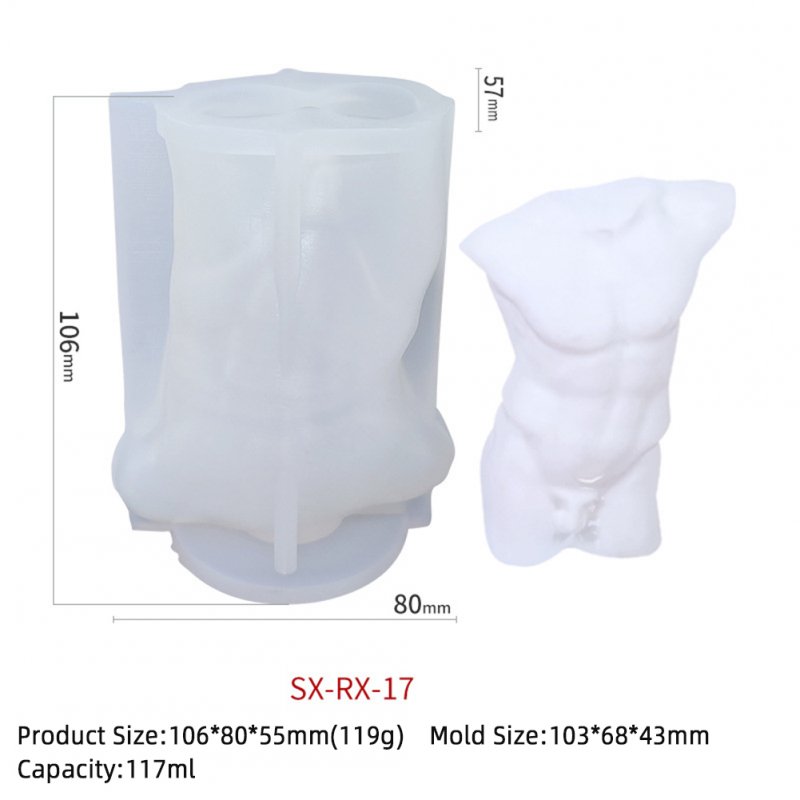 Silicone Woman/Man Body Soap Molds 3D Human Candle Gypsum Chocolate Candle Valentine's Day Cake Clay Resin Mould