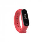 Silicone Wrist Strap Replacement for Xiaomi mi 3 Smart Bracelet Mi3 Accessories red
