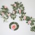 Silk Flower Artificial  Flower Rattan Wall mounted Decorative Ornaments For Wedding Background Light pink