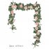 Silk Flower Artificial  Flower Rattan Wall mounted Decorative Ornaments For Wedding Background Scarlet