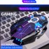 Silver Eagle Machinery Gaming Mouse Cable Computer Desktop Laptop Universal Silent Mute Mouse Black silent version