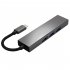 Silver TYPE C to HDMI  USB 3 0 3 HUB 4K 2K Adapter USB 3 1 to HDMI USB Hub Silver