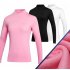 Simier Long Sleeve Golf Clothes for Women Base Shirt Pink XL