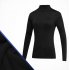 Simier Long Sleeve Golf Clothes for Women Base Shirt black M