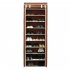 Simple 10 Layers Shoes Rack with Curtained Door Assemble Shoe Cabinet for Home Storage Beige
