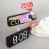 Simple Colorful Projection Alarm Clock Led Large Digital Display Electronic Alarm Clock With Thermometer Black face lantern E