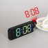 Simple Colorful Projection Alarm Clock Led Large Digital Display Electronic Alarm Clock With Thermometer Black face lantern E