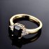 Simple Crystal Square Rings for Women Wedding Jewelry