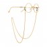 Simple Fashion Sunglasses Snake Chain Holder for Outdoor Street Photo Prop 58CM Gold