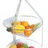 Simple Hanging Iron Wire 3 Layer Storage Baskets for Fruit Flower Display stainless steel