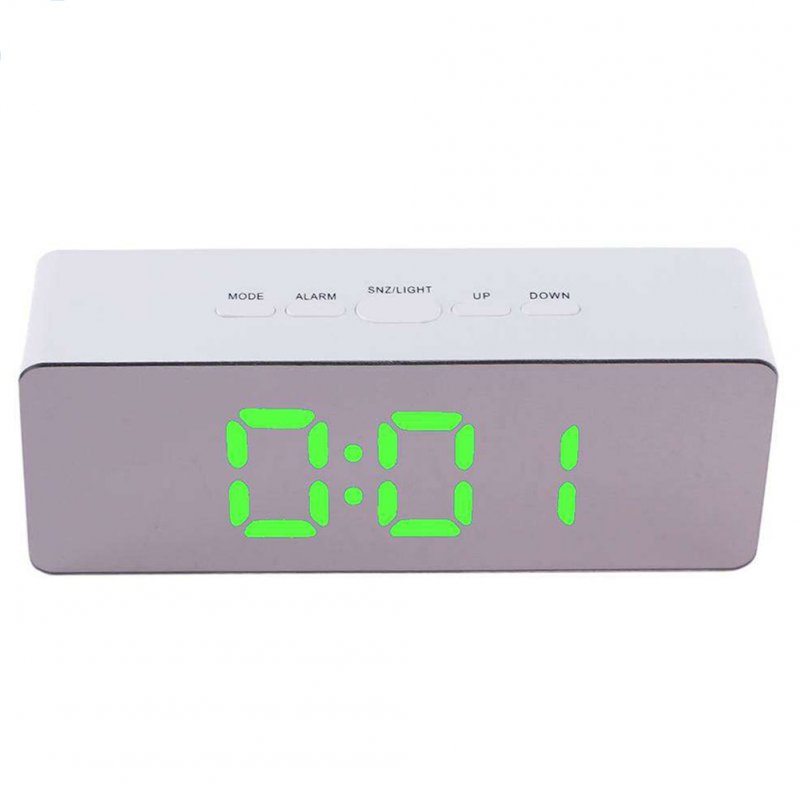 Wholesale Simple Home MultiFunction LED Digital Alarm Clock PVC Rectangular Light TSS69G From