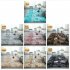 Simple Plush Carpet Bedroom Cute Bedside Blanket Nordic Living Room Sofa Coffee Table Mat Thick Mat Tie dyed gray 50 160 cm