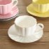 Simple Solid Color Drinkware Set Ceramics Coffee Cup Saucer Set