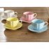 Simple Solid Color Drinkware Set Ceramics Coffee Cup Saucer Set