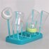 Simple Tri fold Baby Bottle Drying Rack Storage Water Cup Shelf blue