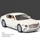 Simulate 1:24 Alloy Car Toy with Sound Light Door Opened Model for Bentley white