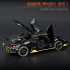 Simulate Alloy Car Model 4 door  Sound Light Pull Back Toy Car Bright black