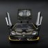 Simulate Alloy Car Model 4 door  Sound Light Pull Back Toy Car Matte black