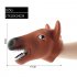 Simulate Animal Hand Puppet Head Hand Puppet Playing Fun Toy for Halloween Prop Home Party Kids Gift A5 horse